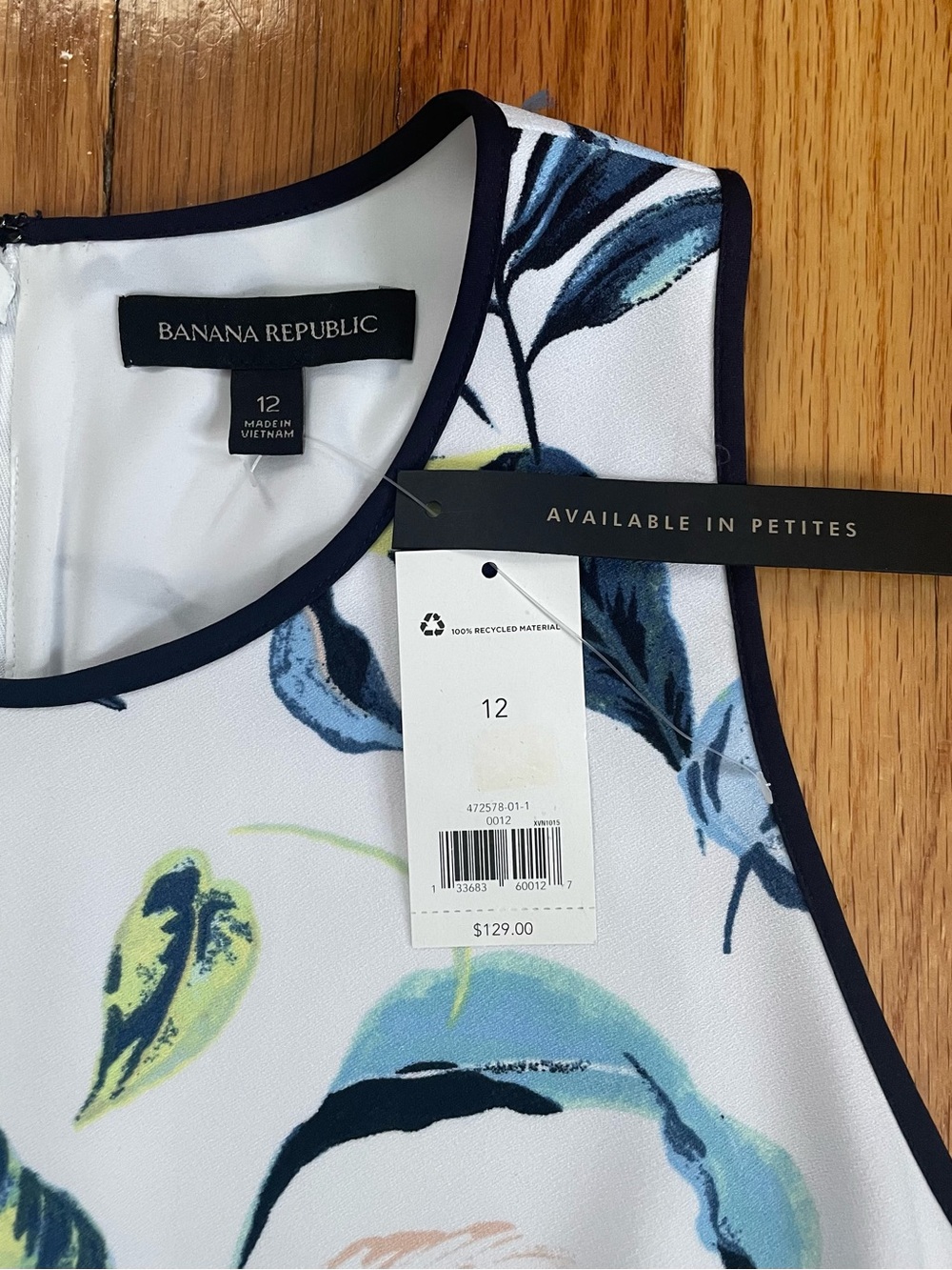 NWT Banana Republic Sleeveless Midi Flared Dress Floral Print Women’s Size 12 - Picture 6 of 12
